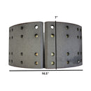 New 16.5 X 7 23,000 Lbs. Q Brake Shoe