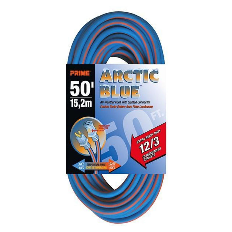50' Arctic Blue Extension Cord
