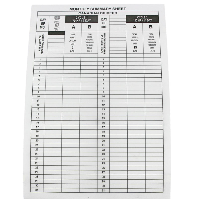Driver's Daily Log & Vehicle Inspection Log Book